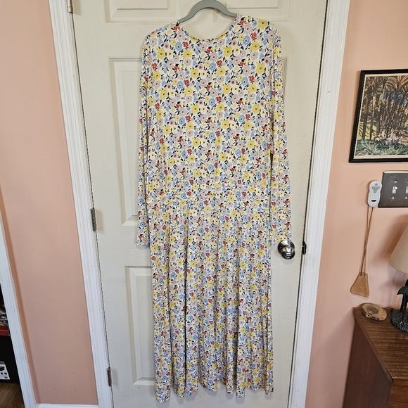 NWOT Boden Floral Jersey Knit Strech Long Sleeved Maxi Dress 20/22R - Picture 6 of 8